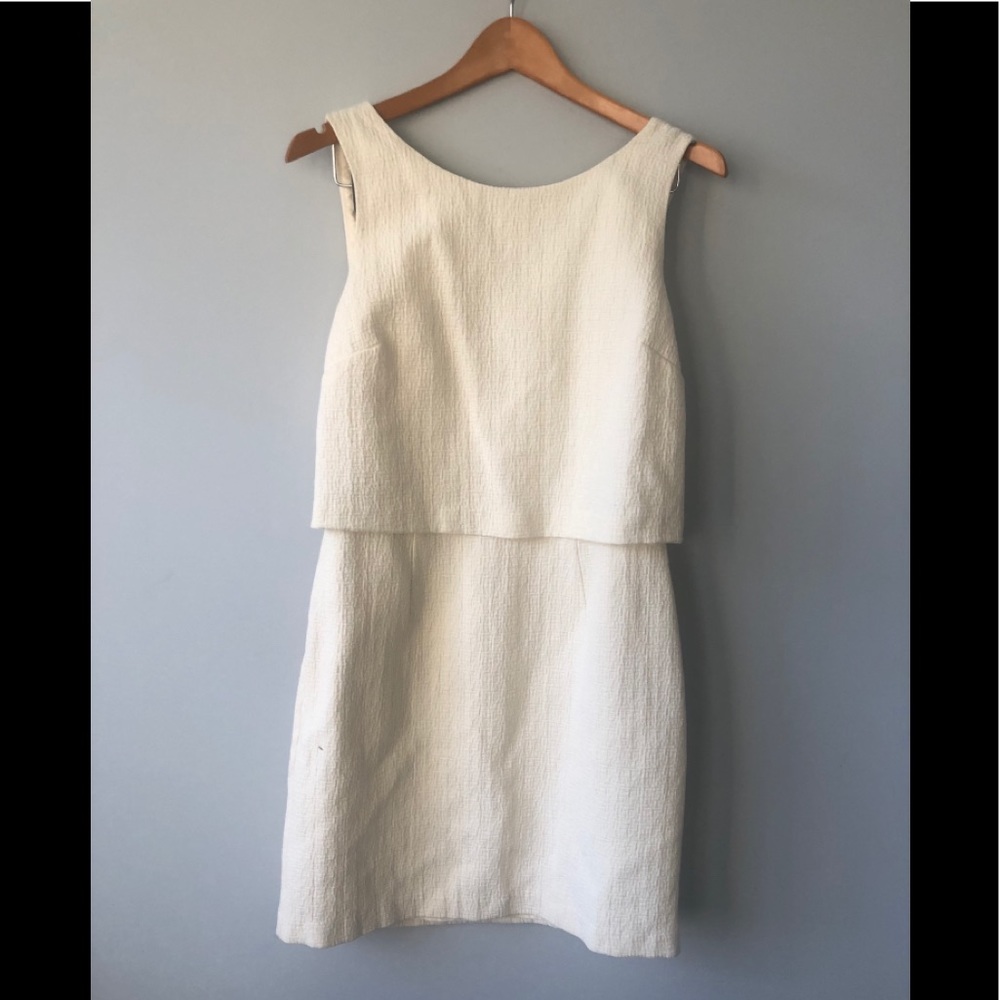 Banana Republic Cream Sleeveless Midi Dress